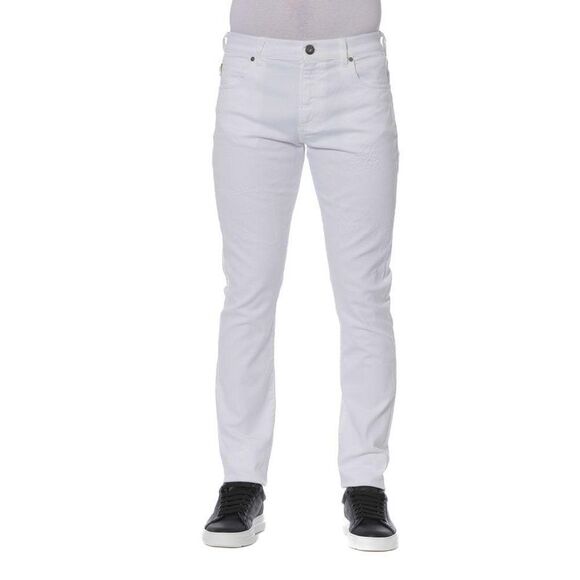 Trussardi Jeans Slim Fit Jeans Men White Pants